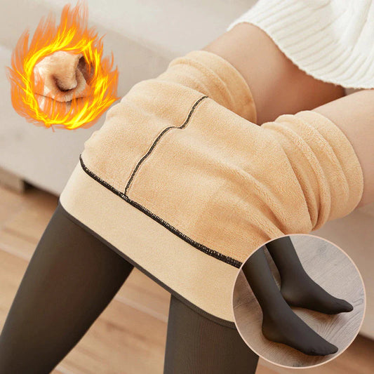 Winter Woman Pantyhose Translucent Wool Stocking Thermal Leggings